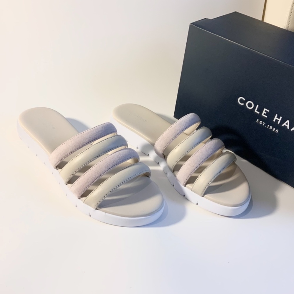 COLE HAAN ZEROGRAND SUEDE STRAPPY SLIDE SANDALS 8 - Picture 8 of 11